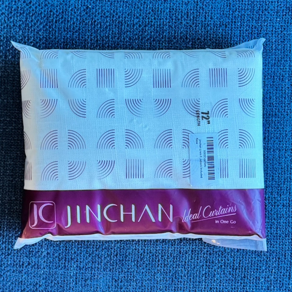 Sheer White French Door Curtain Panel 72x52 Minimalist Light Filter - NEW